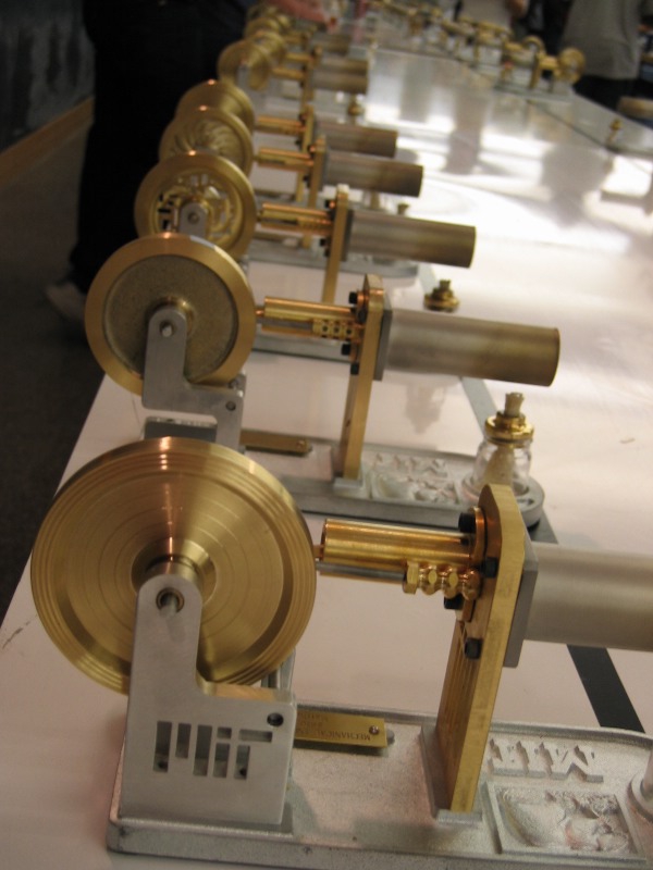 Engines lined up for testing
